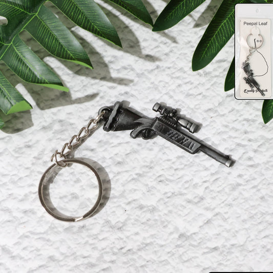 Metal Rifle Gun Shape Keychain - 1 Pc - Happy Price - Image 1