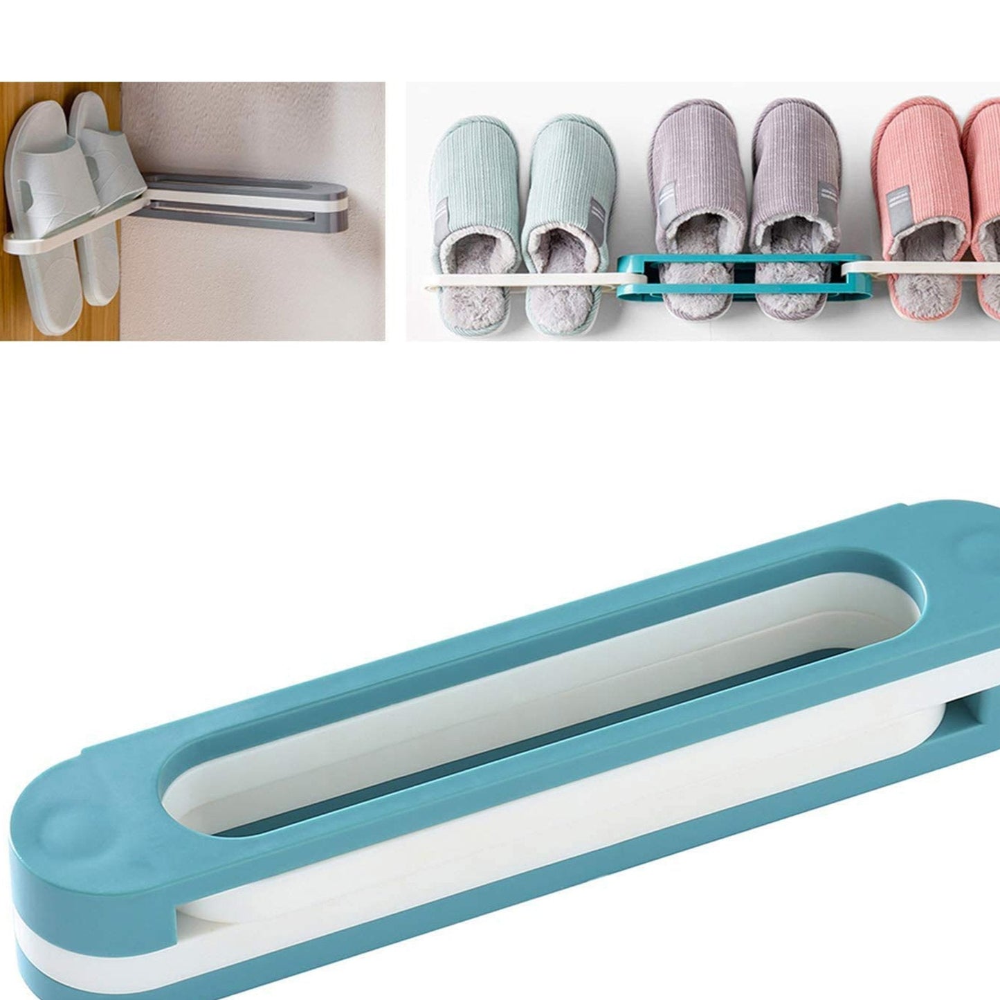 Multifunction Folding Slippersshoes Hanger Organizer Rack - Happy Price - Image 1