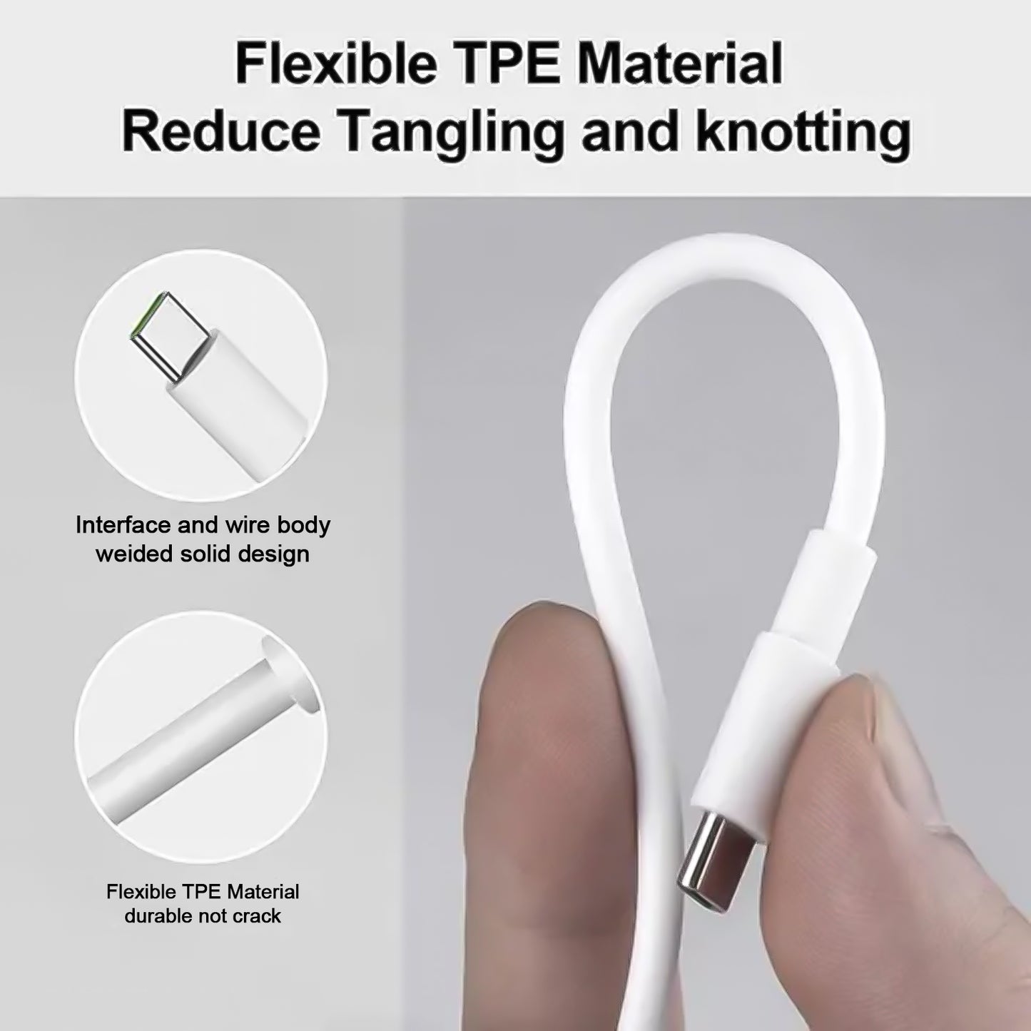 Type C Data Cable Fast Charging Cable (1 Mtr.  1 Pc) - Happy Price - Image 3