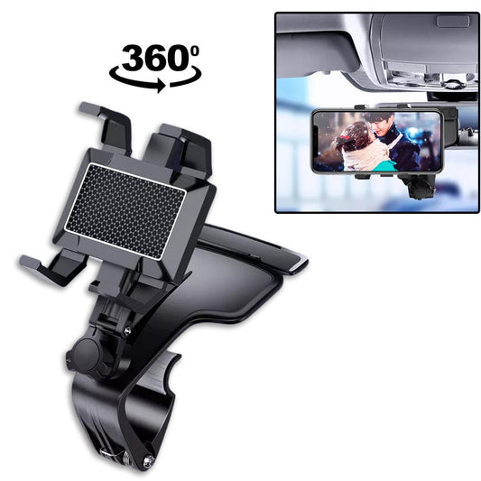 Car Mobile Phone Holder Mount Stand With 360 Degree. Stable One Hand Operational Compatible With Car Dashboard. - Happy Price - Image 1