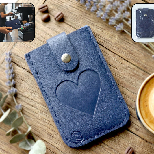 Slim RFID Protected Card Holder Wallet with Heart Design - 1 Pc - Happy Price - Image 1