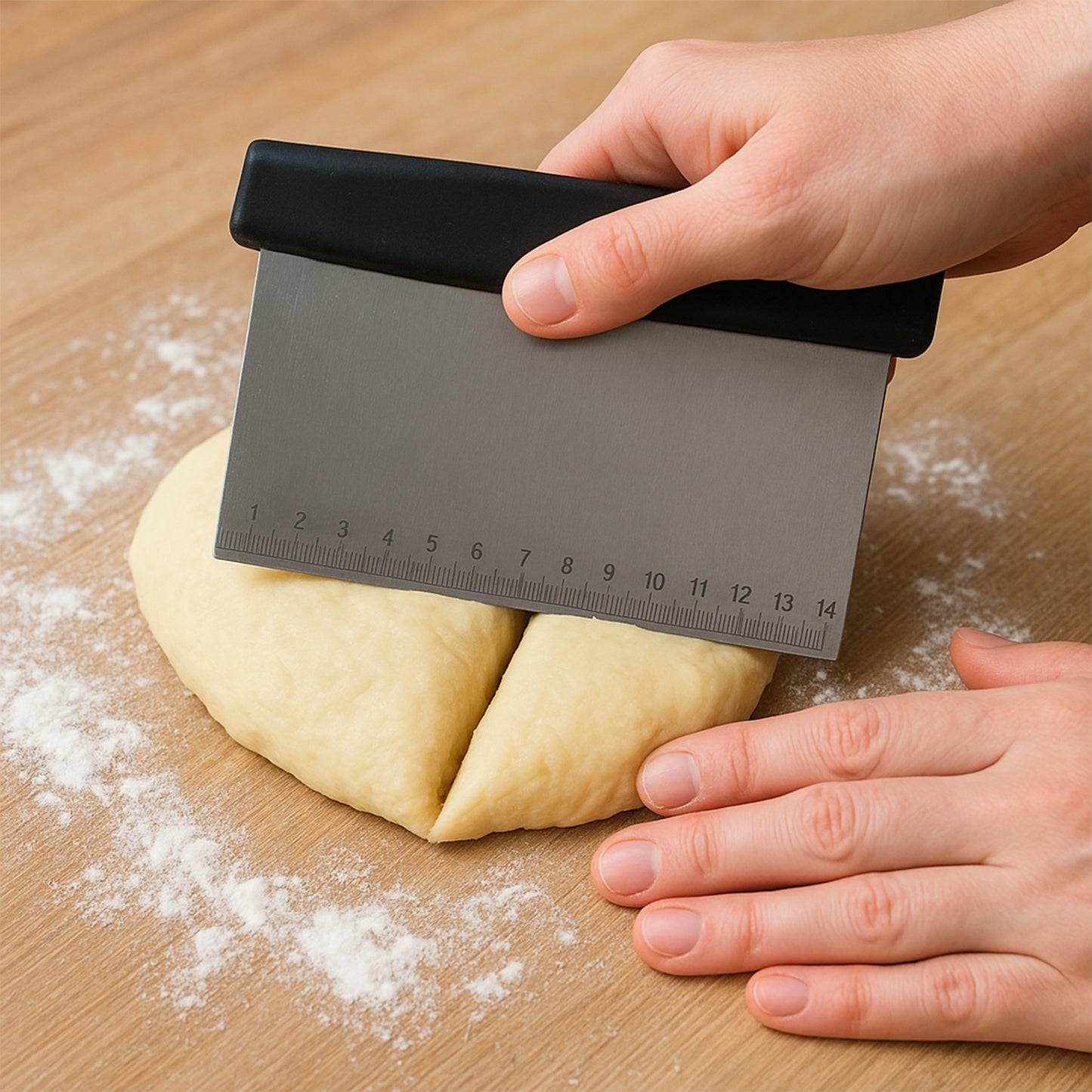 Premium Stainless Steel Dough Scraper (1 Pc) - Happy Price - Image 5