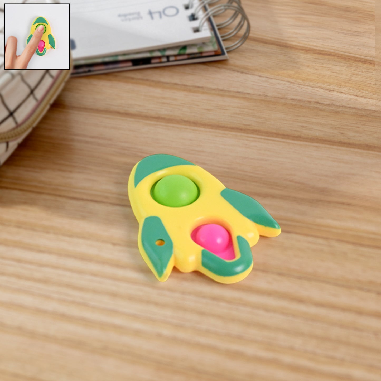 Rocket Shaped Dimple Keychain Toy (1 Pc) - Happy Price - Image 6