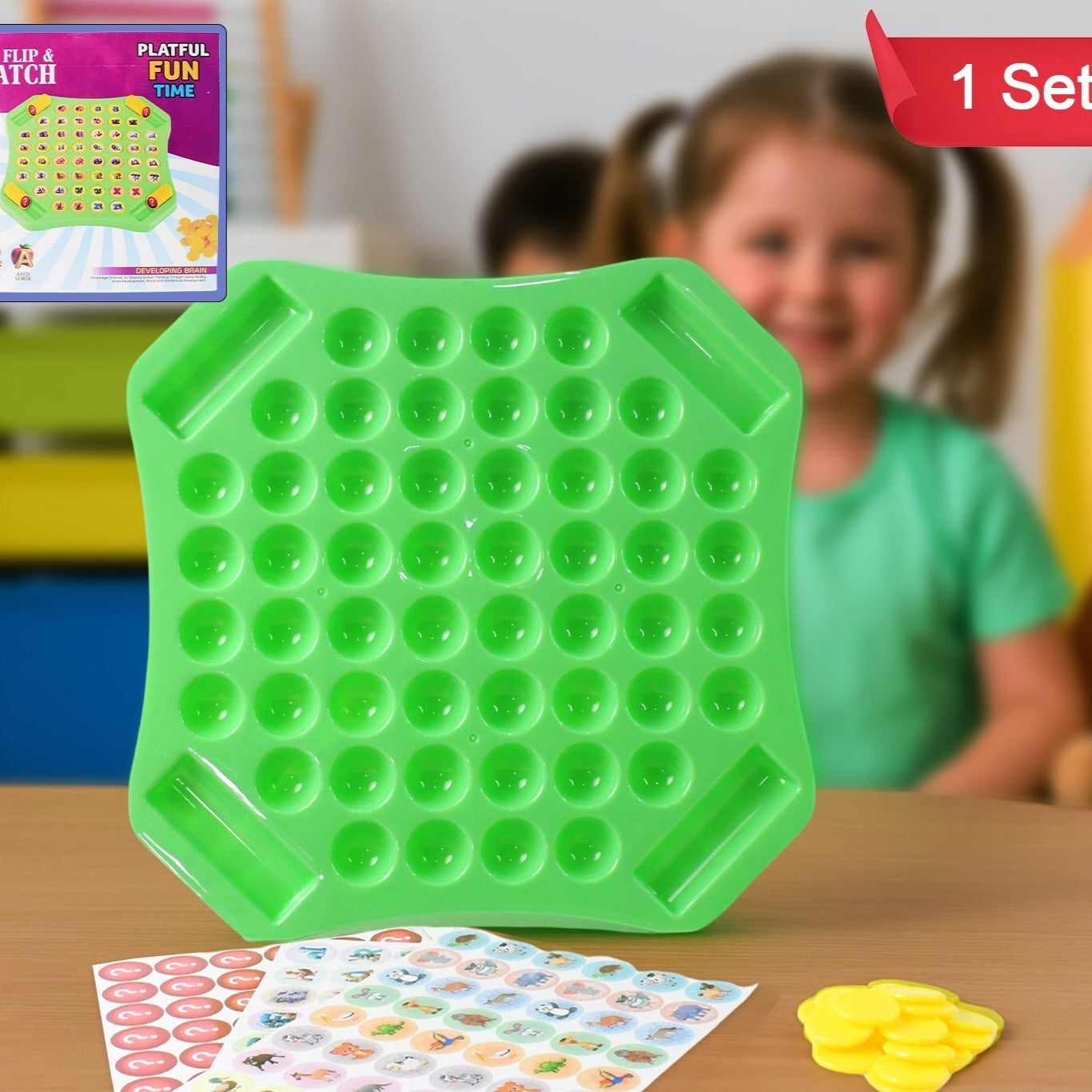 Flip & Match Educational Puzzle Game for Kids (1 Set) - Happy Price - Image 1