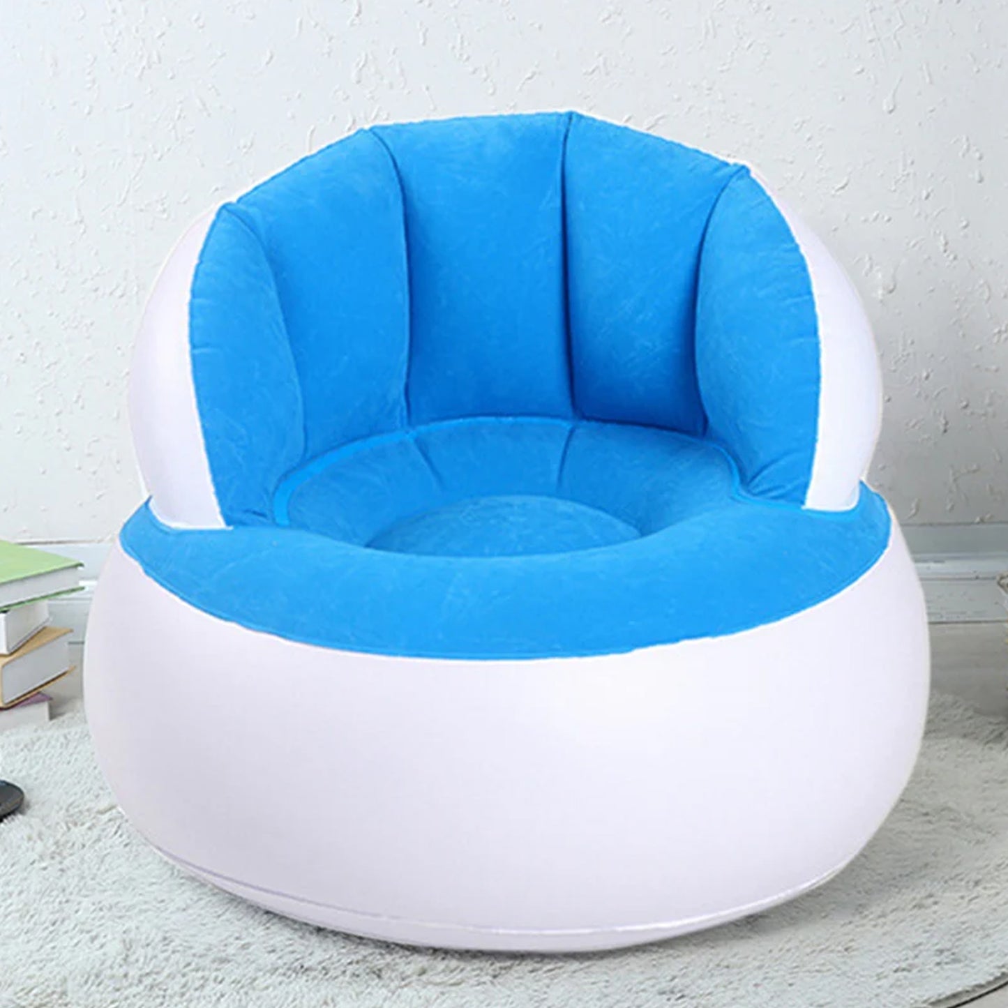 Kids Inflatable Sofa Chair With Backrest  Foot Air Pump With Hose (1 Set  85x74 Cm Approx) - Happy Price - Image 3