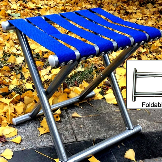 Folding Beach Tool Best Folding Stool Portable Travel Train Chair Outdoor Rest Seat Fishing Beach Picnic Hiking Backpacking Stool Camping Fishing Hiking Picnic Garden (1 Pc ) - Happy Price - Image 1