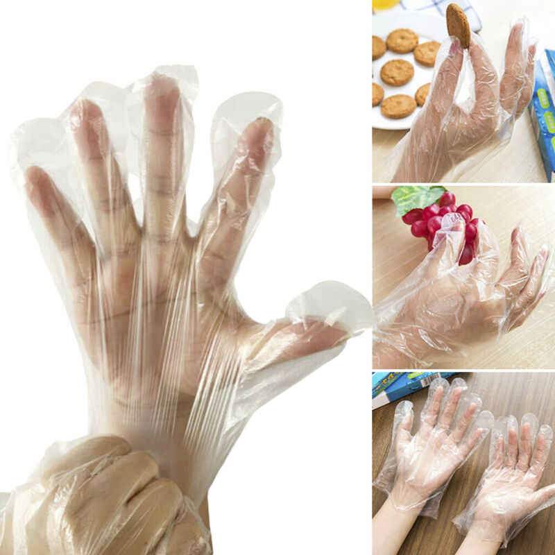 Plastic Transparent Disposable Clear Gloves (White) (100pc) - Happy Price - Image 7