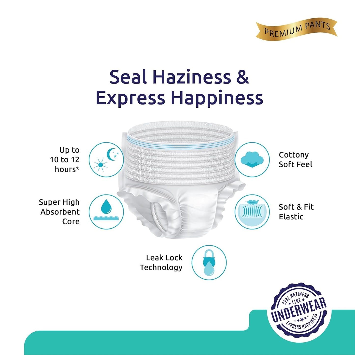Extra Large - Xxl Senior Care Adult Pull Up Diaper Pants(Waist Size (120-170 Cm  47 -67 Inch) (104 Pcs) Adult Diapers - Xl - Xxl  (10 Pieces) - Happy Price - Image 4