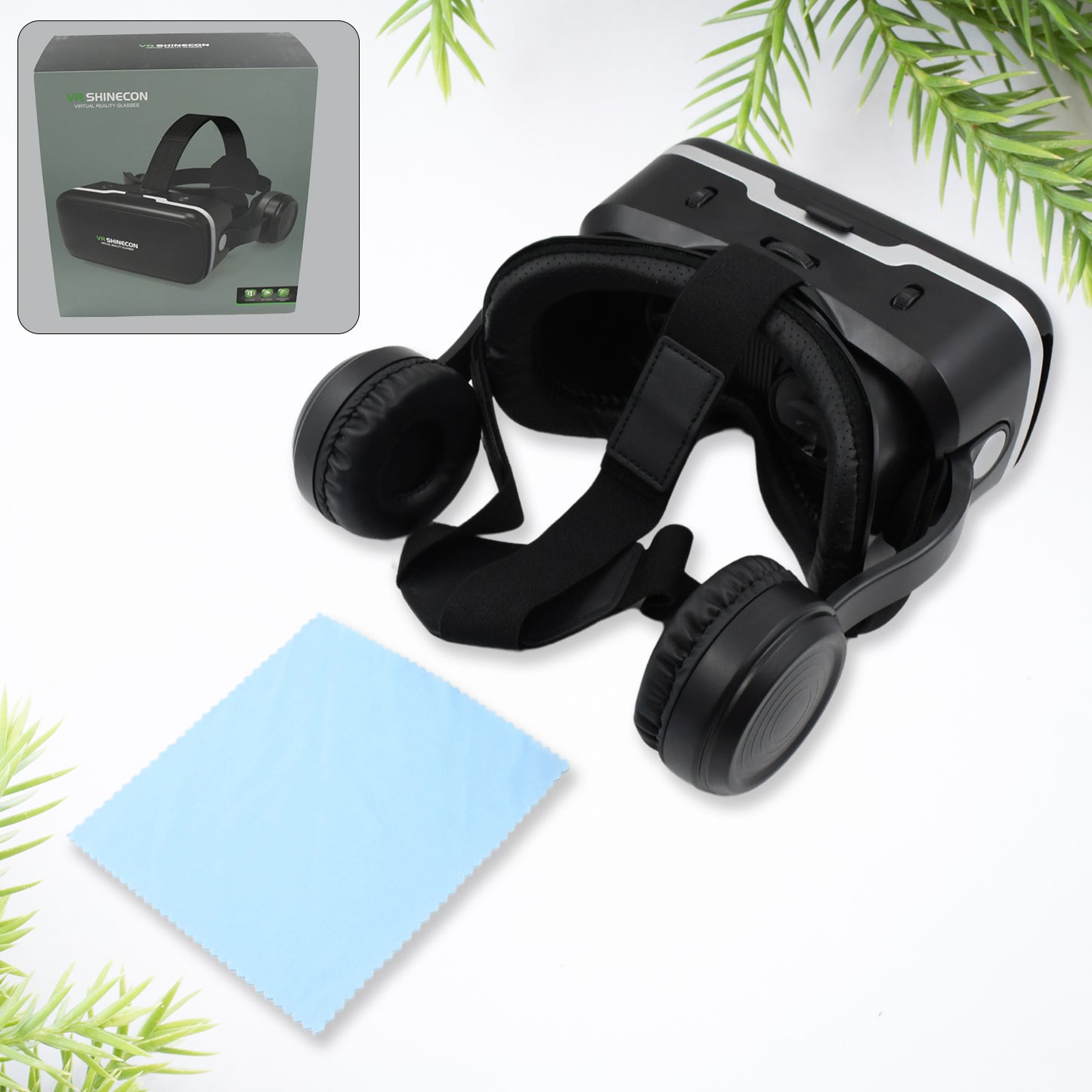3d Hd Vr Glasses Virtual Reality Goggles Headset For Ios For Android Smartphonevr Goggles-for 3d Vr Movies Video Games With Headphones (1 Pc) - Happy Price - Image 2