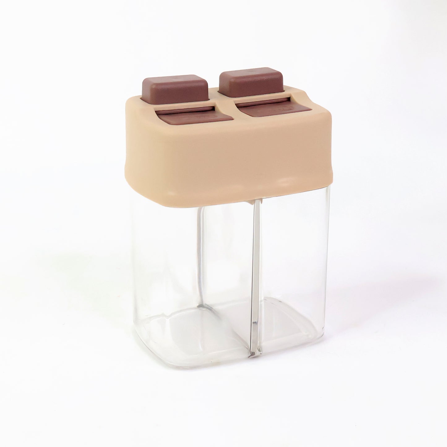 2-in-1 Salt and Pepper Dispenser - Dual Chamber Spice Shaker with Easy Pour Lids - Happy Price - Image 2