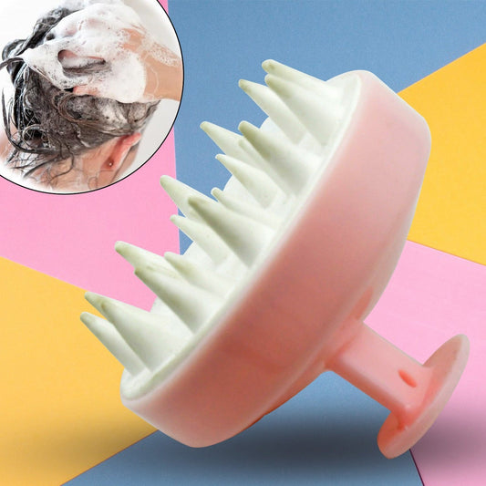Hair Scalp Massager Shampoo Brush Scalp Care Hair Wash Brush Silicone Comb Shampoo Brush (1 Pc) - Happy Price - Image 1