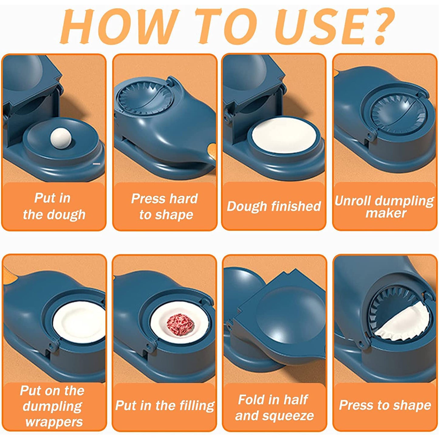 Dumpling Press Mould For Gujiya  Ghughra  Momos Making 2 In 1 Dumpling Maker Mould Machine Kitchen Dumpling Making Tool - Happy Price - Image 7