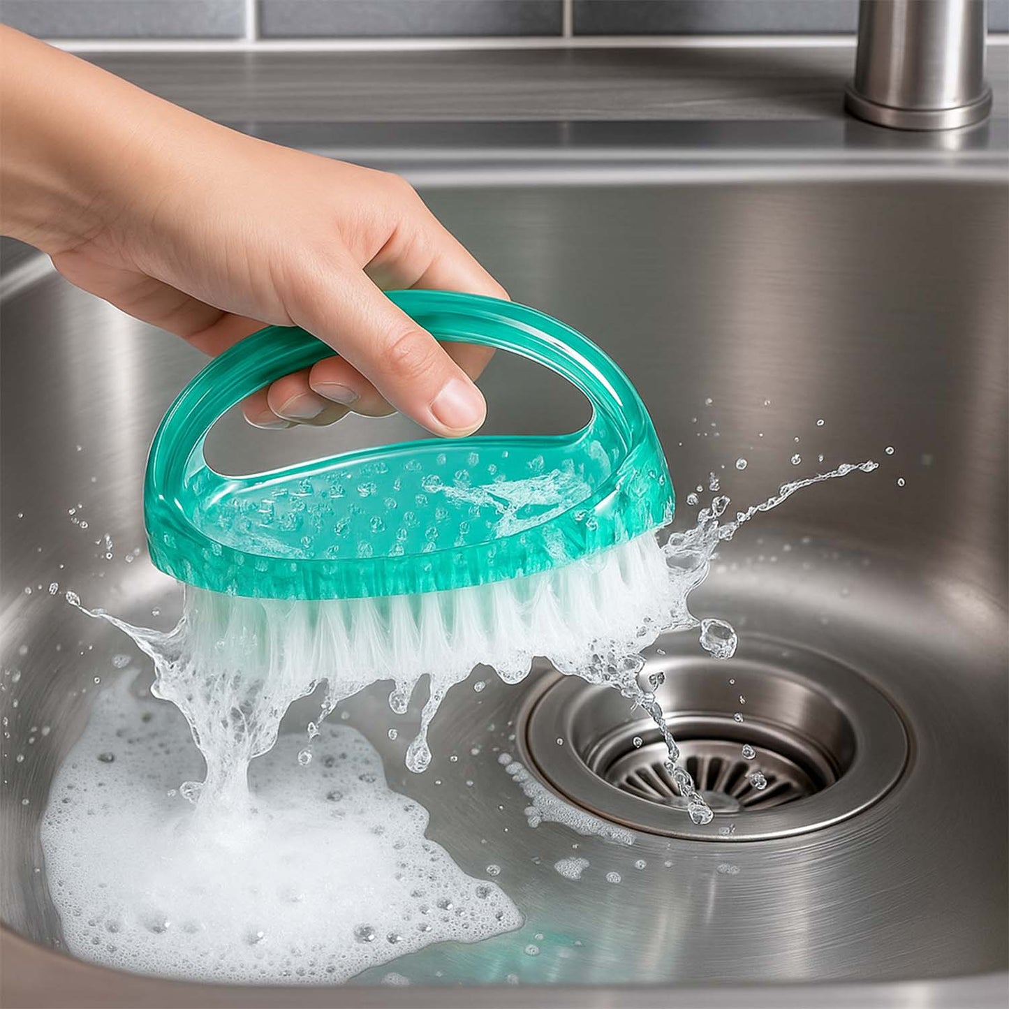 Durable Multi-Purpose Scrub Brush with Ergonomic Handle (1 Pc) - Happy Price - Image 3