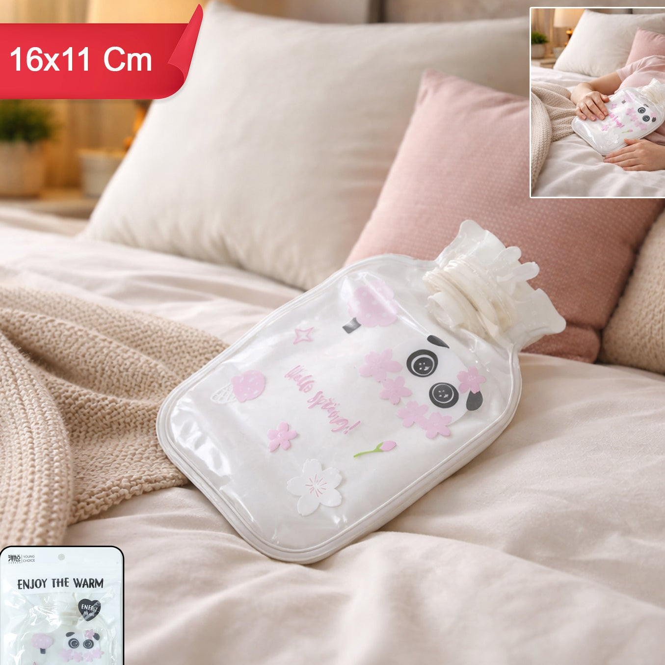 Cute Printed Mini Hot Water Bag - 16 x 11 Cm (1 Pc) - Happy Price - Image 1