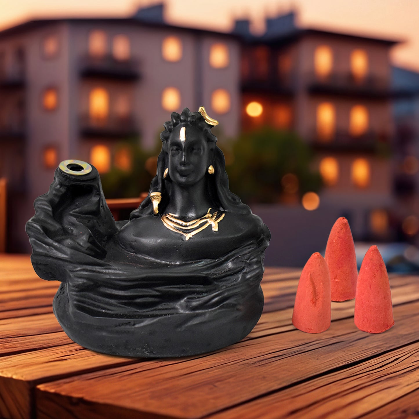 Adiyogi Shiva Backflow Smoke Fountain Incense Holder Burner (1 Pc) - Happy Price - Image 4