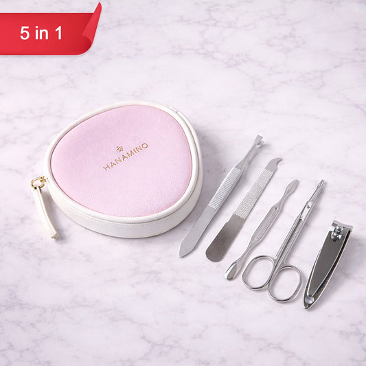 5 In 1 Manicure Pedicure Grooming Kit Nail Care Set With Storage Case