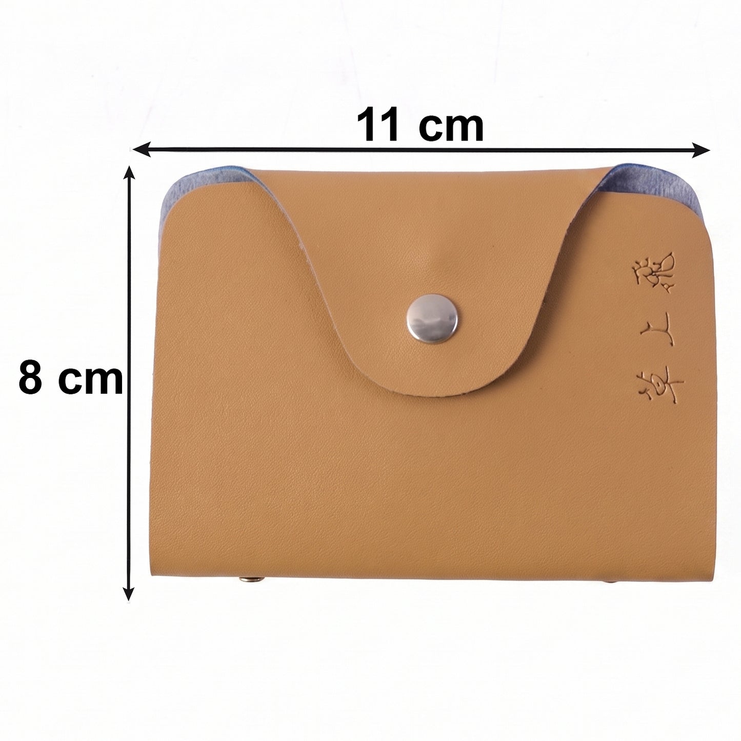Premium Button Closure Card Holder Wallet With 10 Inner Leafes (1 Pc)
