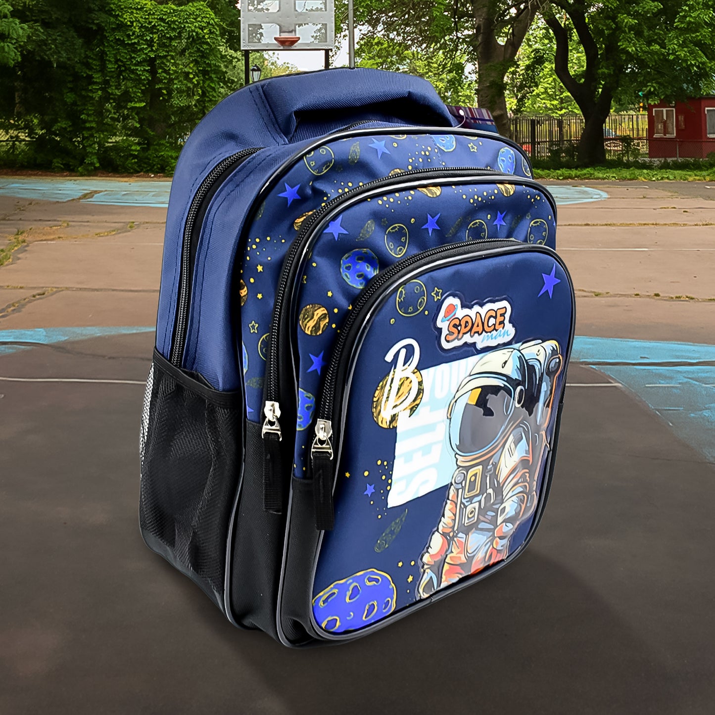 5 In 1 School Bag Includes Lunch Bag 14 Inch School Bags Water Bottle  Pencil Case In Box Packing (1 Set  Mix Color)) - Happy Price - Image 3