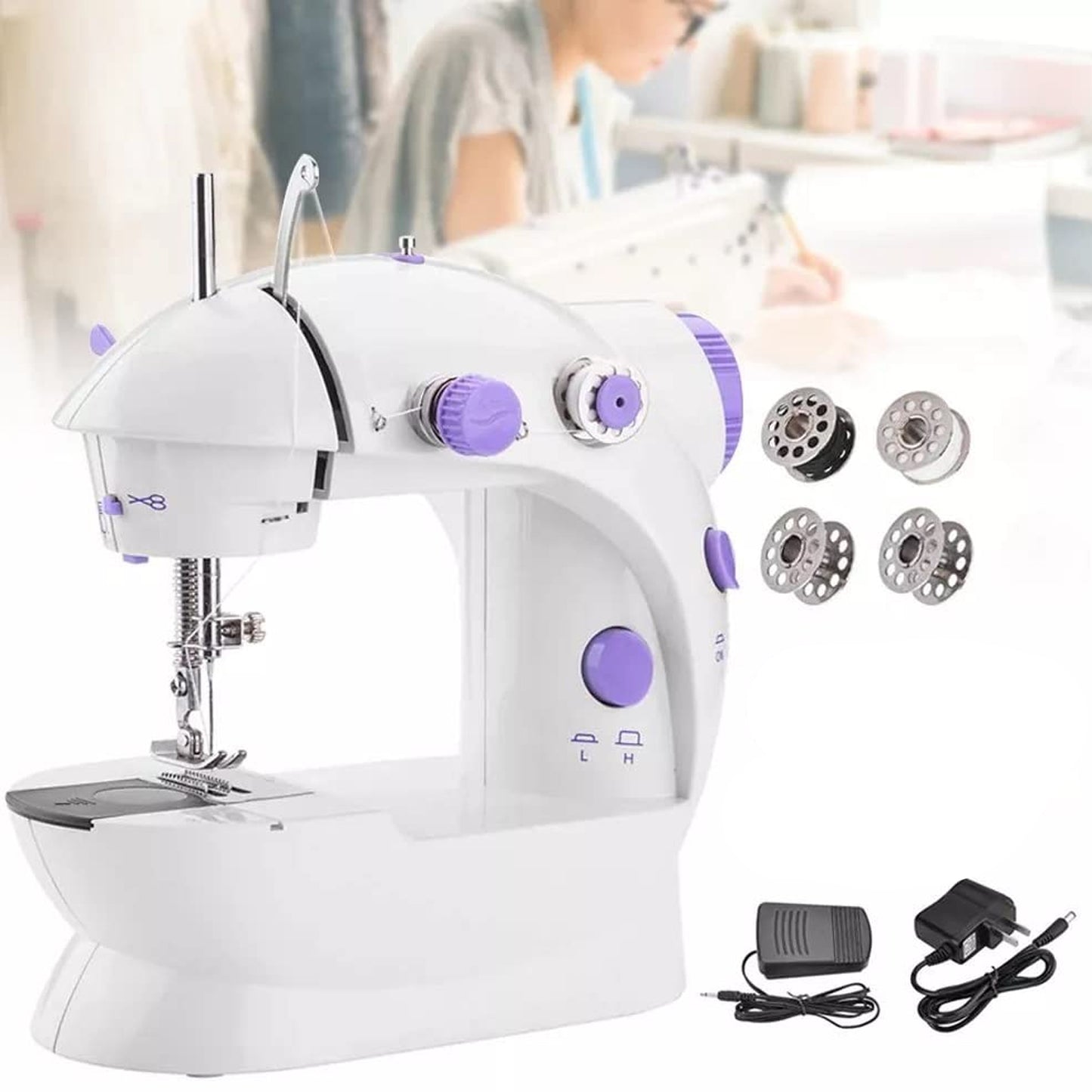 Portable Electric Sewing Machine with Extension Table & Foot Pedal for Home Tailoring - Happy Price - Image 3