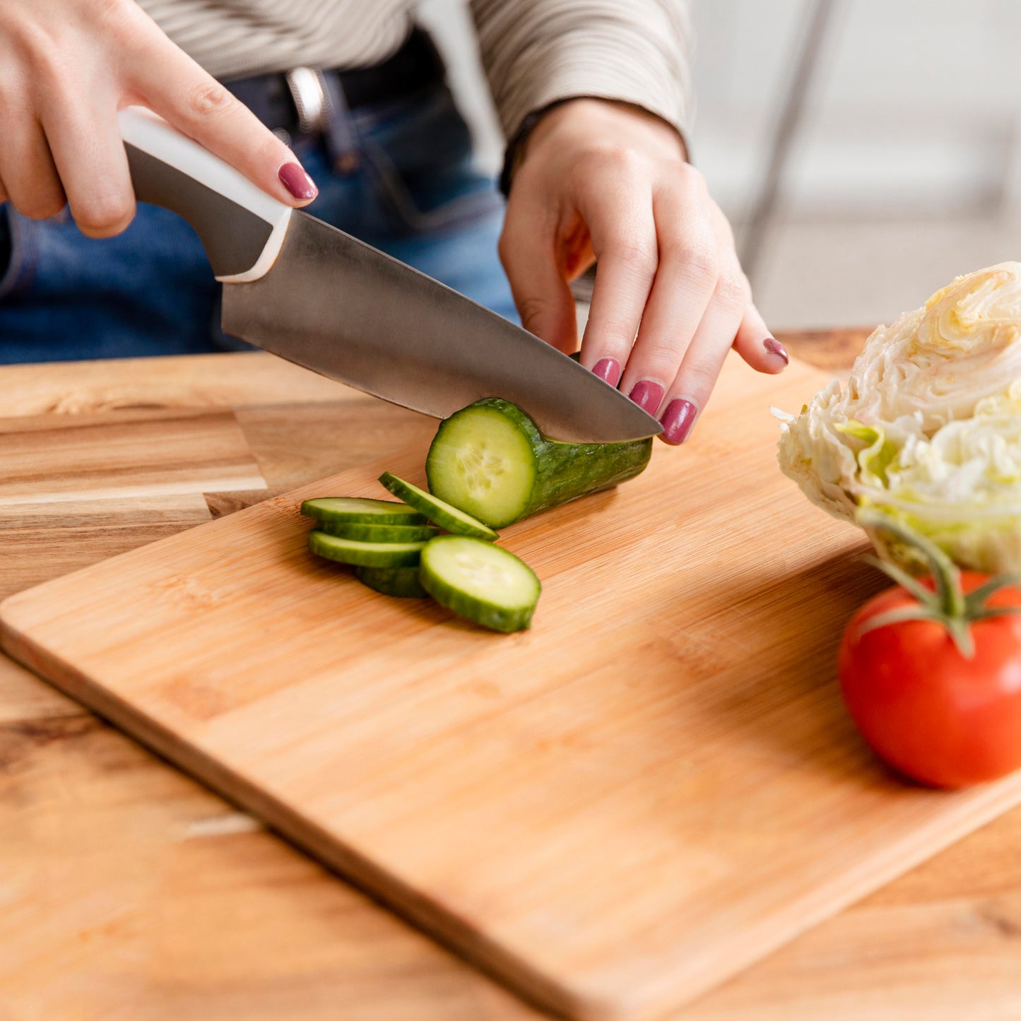 Wooden Chopping Board Big Size Kitchen Chopping Board Household Cutting Board Knife Board Vegetable Cutting And Fruit Multi-purpose Steel Vs Wooden Sticky Board Cutting Board For Kitchen Use - Happy Price - Image 3
