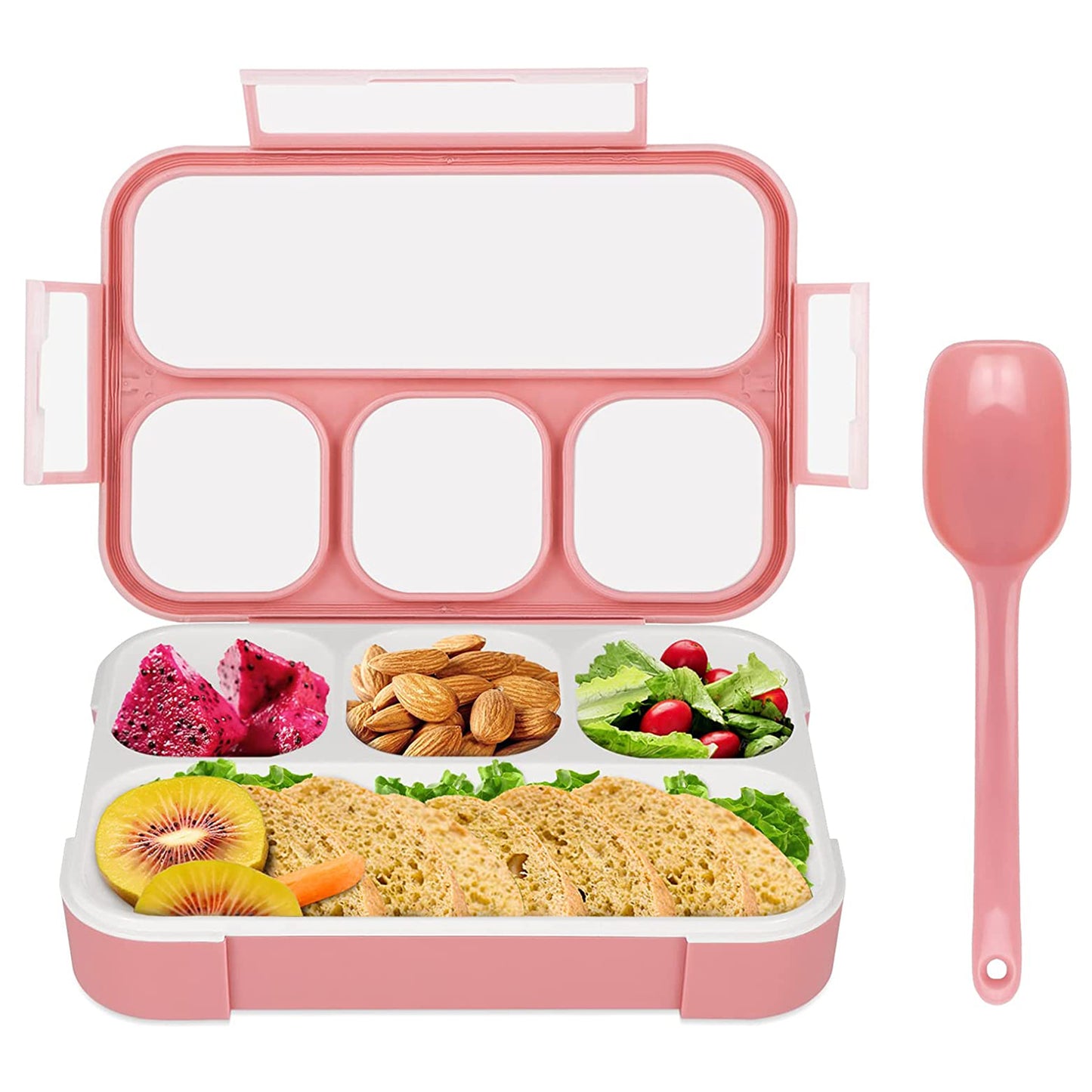Lunch Box 4 Compartment With Leak Proof Lunch Box For School  Office Use - Happy Price - Image 2