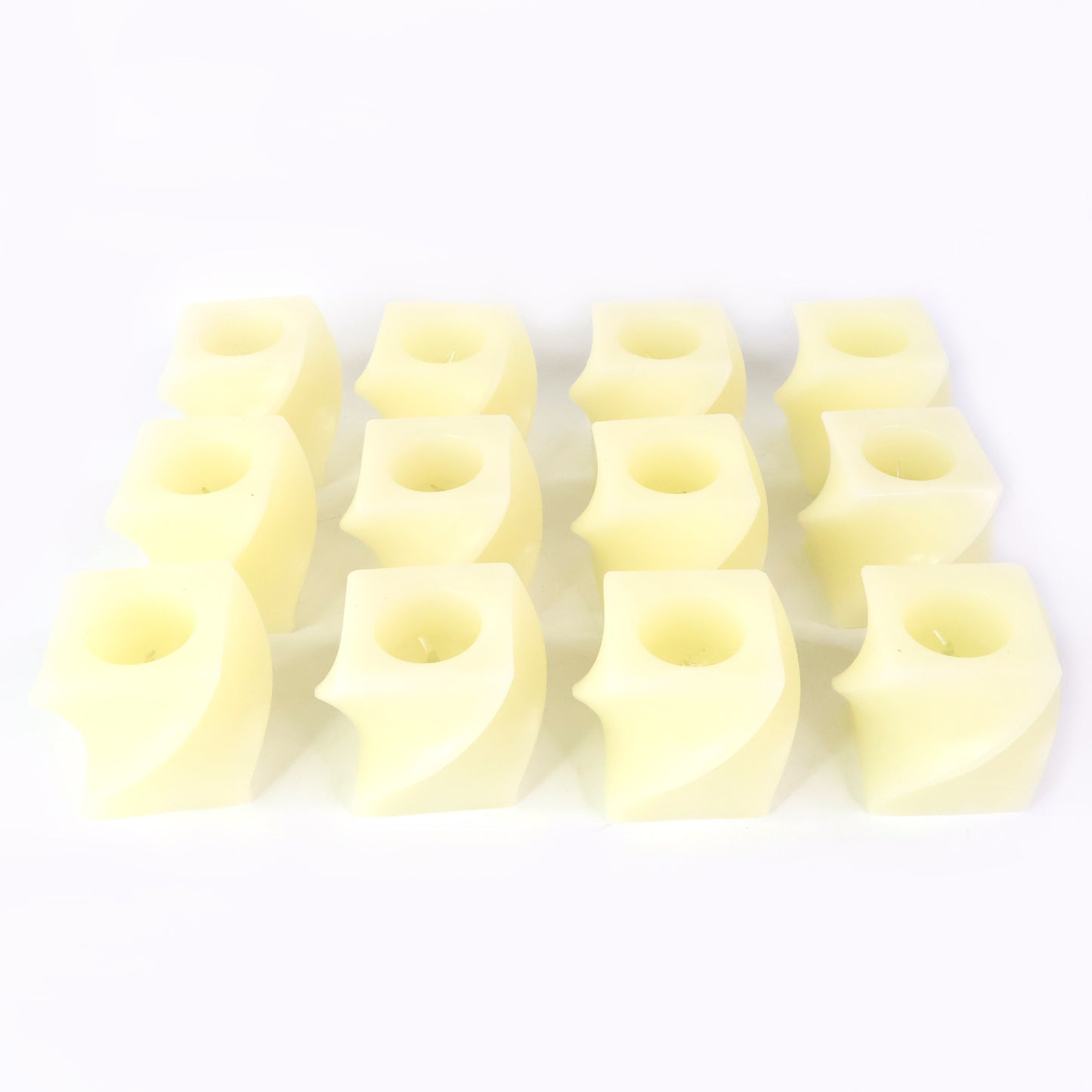 Set of 12 Square LED Flameless Tealight Candles - Warm White Glow - Happy Price - Image 2