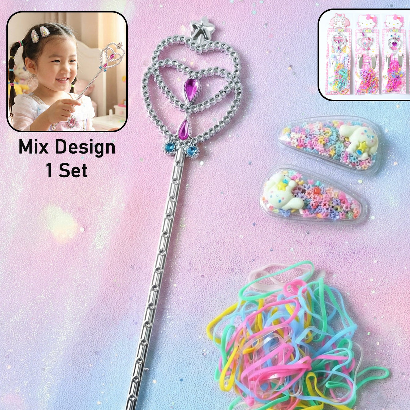 Kids Hair Styling Accessories Set - 1 Set - Happy Price - Image 1