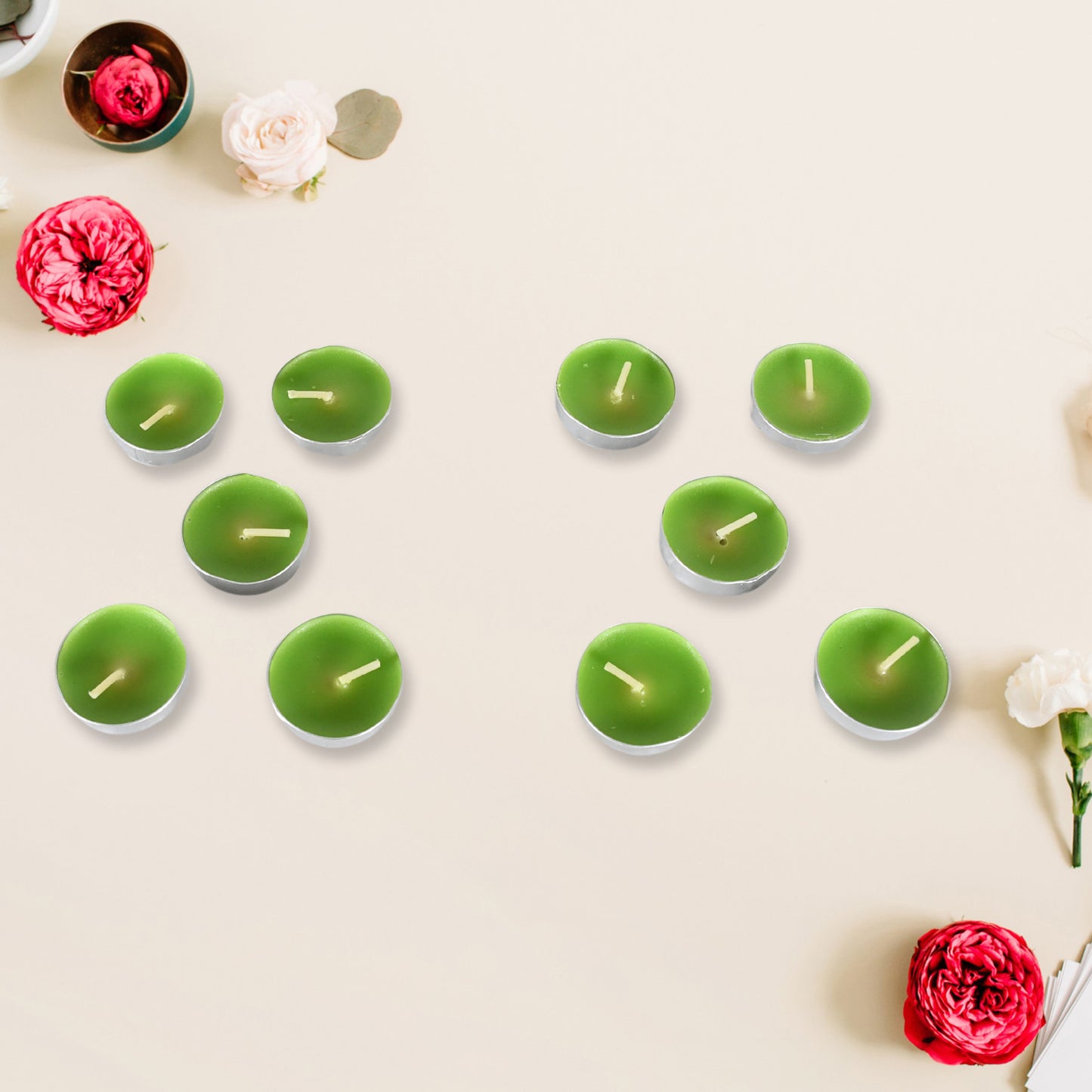 Long Burning Unscented Tealight Candles (10 Pc) - 8-9 Hour Flame for Home Decor - Great Price - Image 6