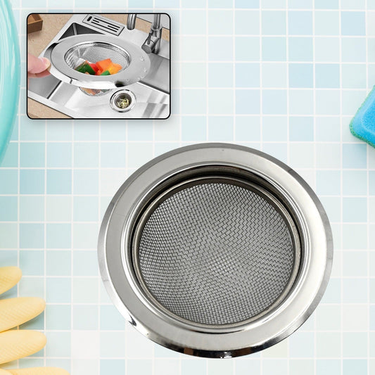 Medium Size Stainless Steel Sink Strainer Kitchen Drain Basin Filter Stopper Drainer - Happy Price - Image 1