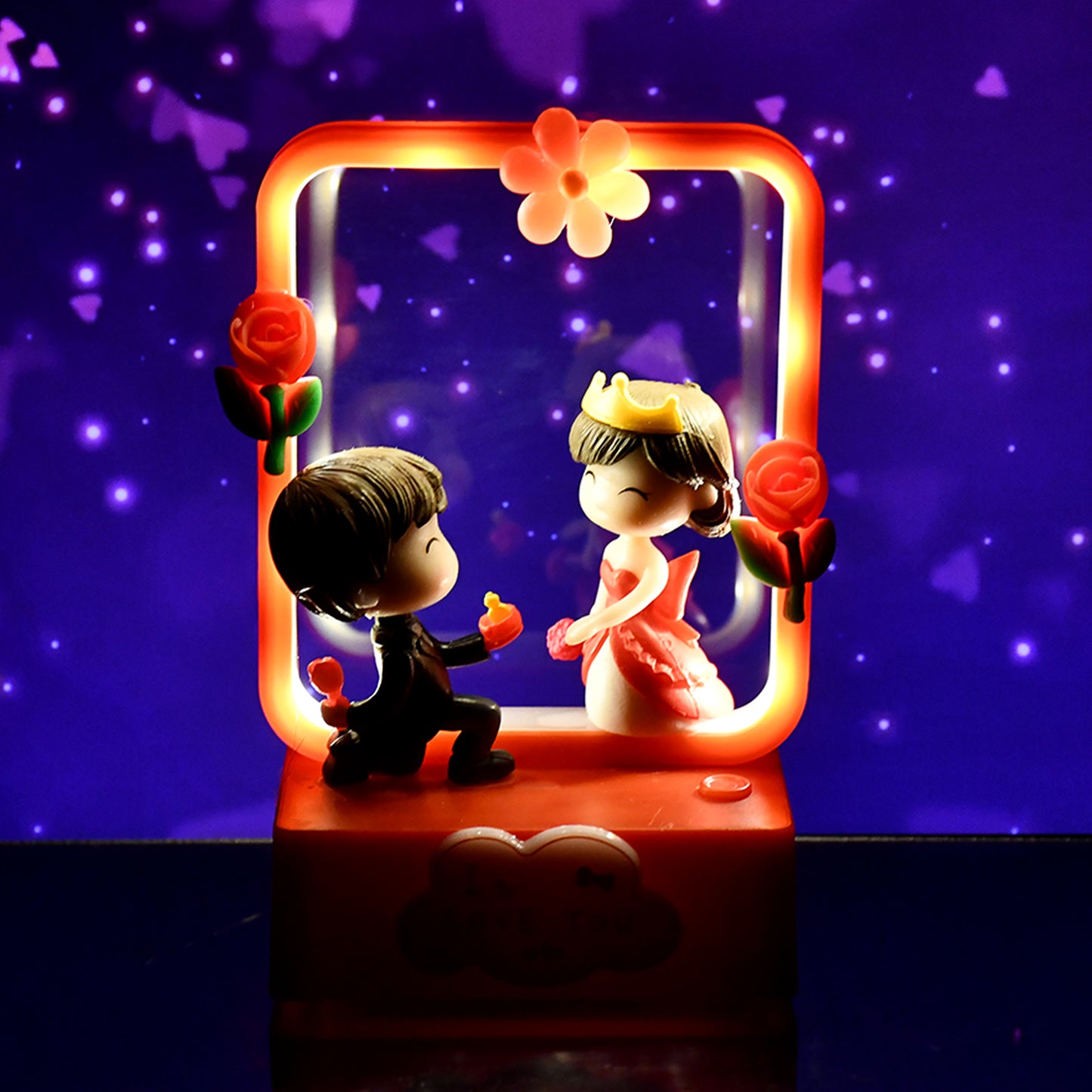 Romantic Couple Figurine with LED Light Showpiece (1 Pc) - Happy Price - Image 6