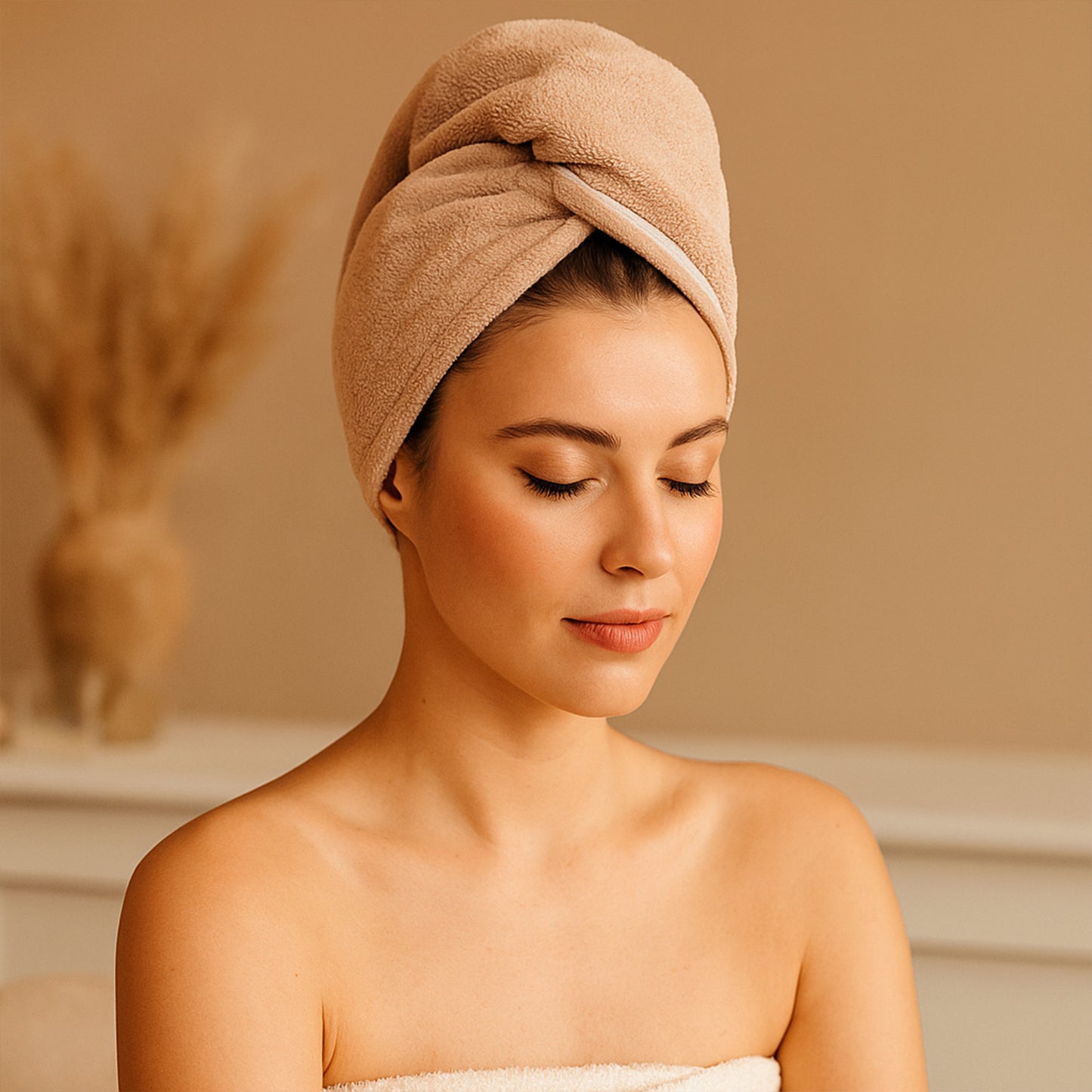 Microfiber Hair Turban for Quick Drying - Super Absorbent & Gentle (1 Pc) - Happy Price - Image 4