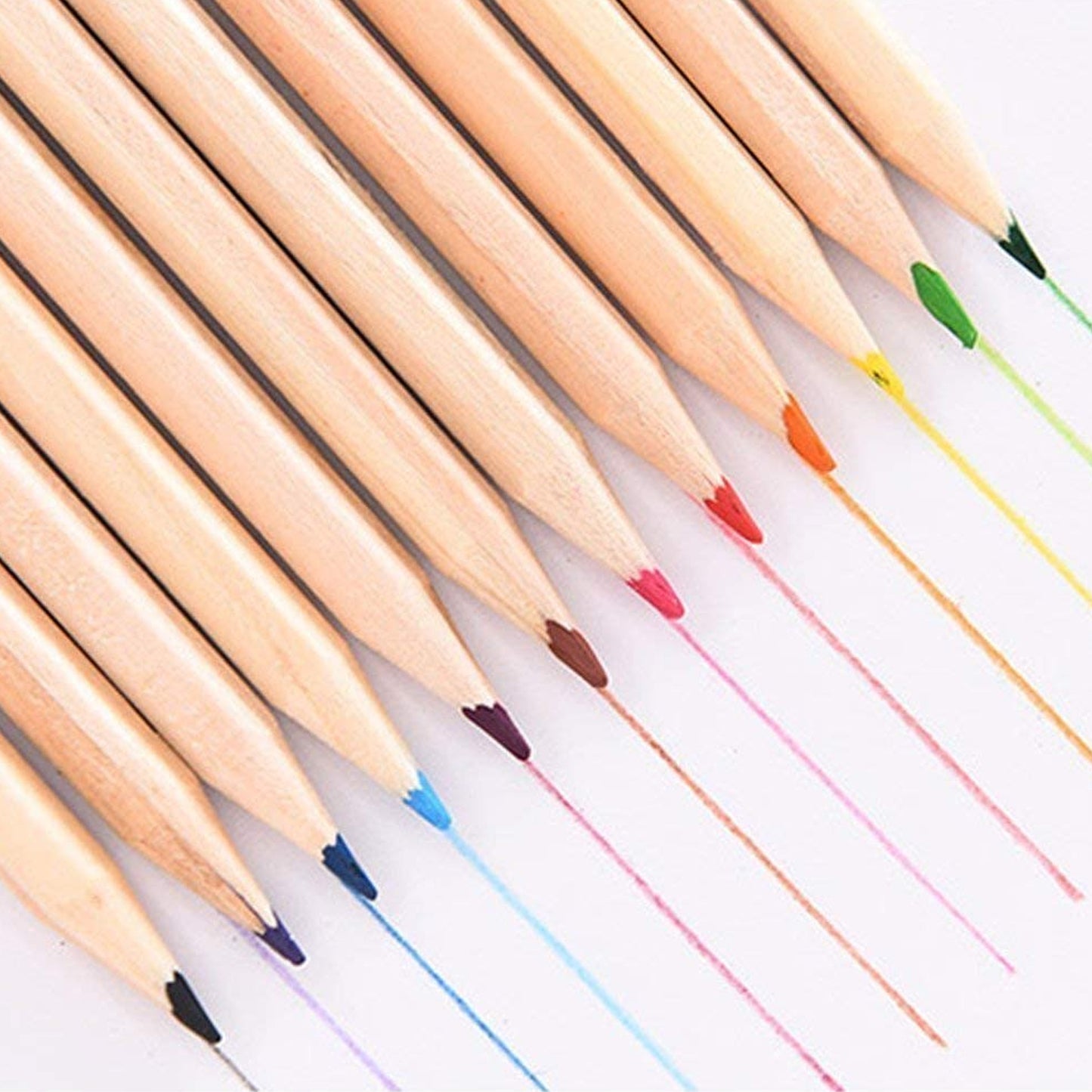 Colorful Wooden Pencil Set With Pencil Box Ruler Sharpener For For Kids Artist Architect - Happy Price - Image 6