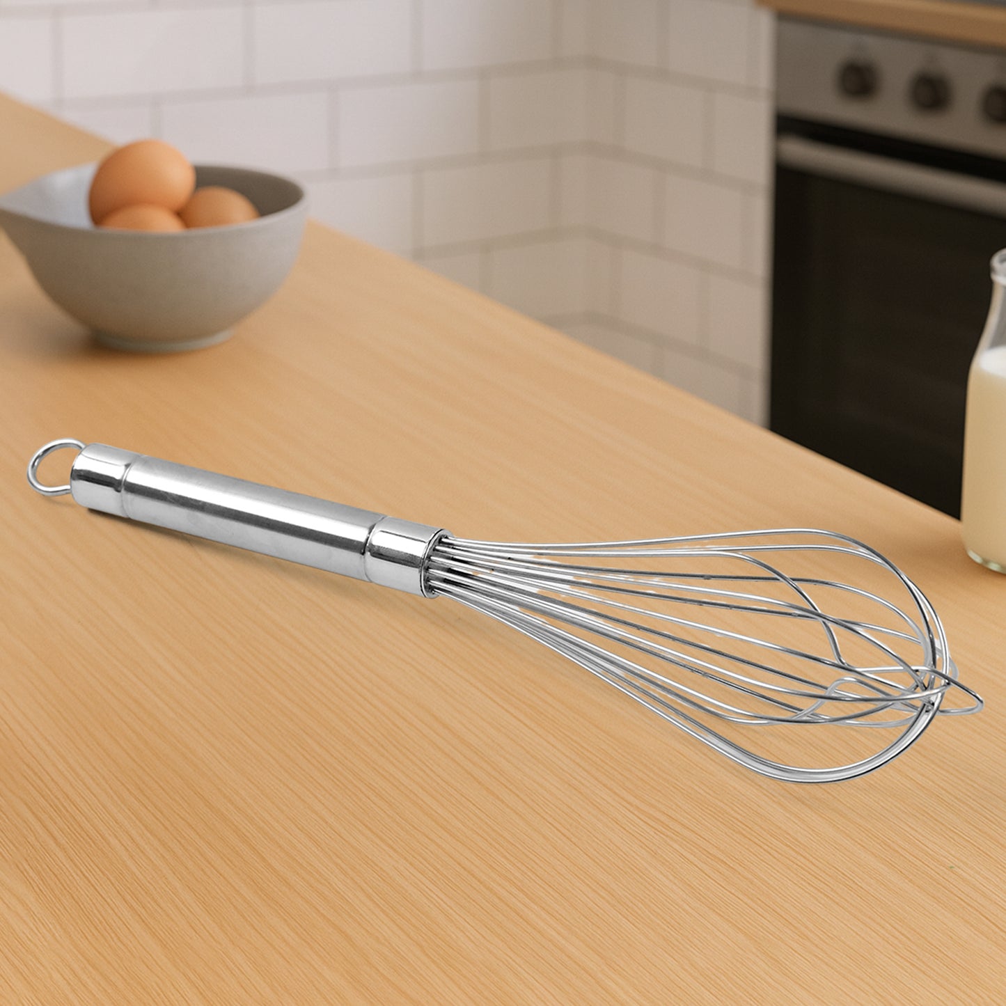 Apex Stainless Steel Large Balloon Whisk (1 Pc) for Baking & Cooking - Happy Price - Image 4
