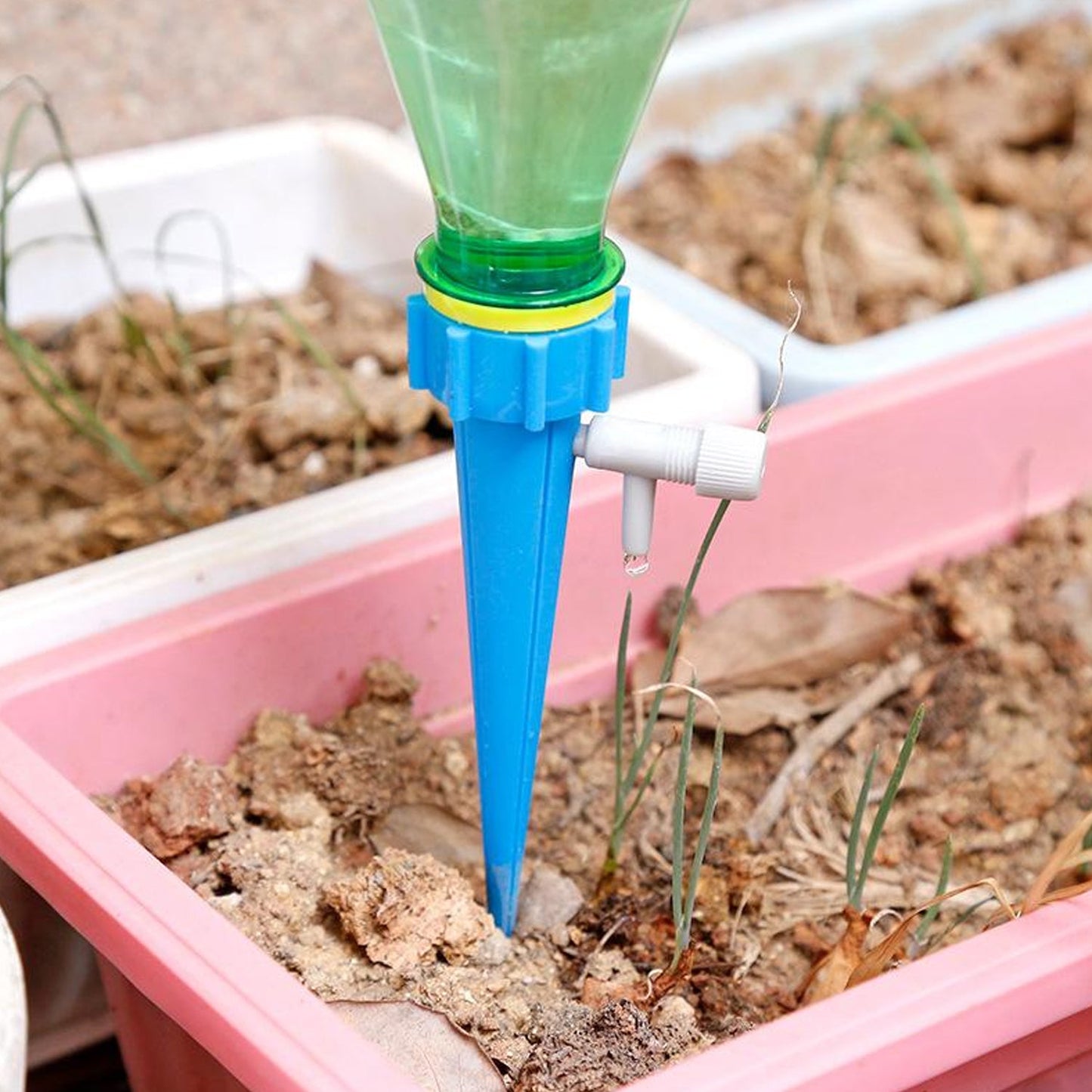 Plant Watering Spikes Self Watering Spikes Water Dripper For Plants Adjustable Plant Watering Devices With Slow Release Control Valve Switch - Happy Price - Image 3