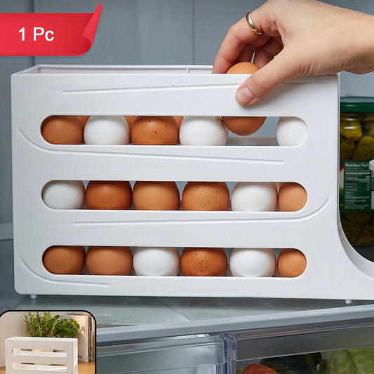 Space Saving Plastic Egg Storage Tray Organizer (1 Pc)