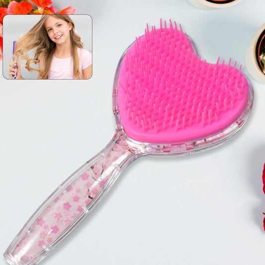 Heart Shape Hair Brush Massage Shower Comb (1 Pc) - Happy Price - Image 1