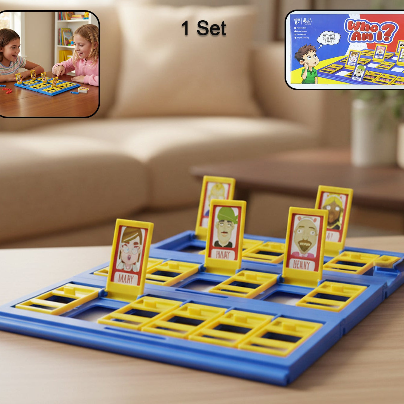 Guess Who I Am Board Game for Kids - Fun Family Indoor Activity (1 Set) - Great Price - Image 1