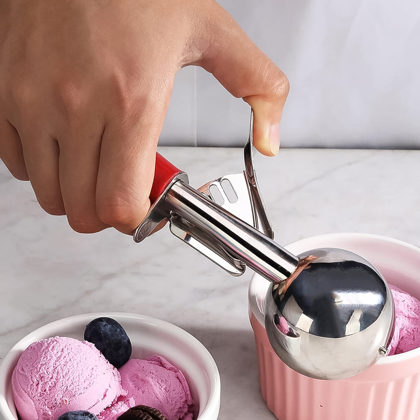 Apex Ice Cream Scoop  70 Ml Stainless Steel Head With Ergonomic Handle (1 Pc) - Happy Price - Image 5