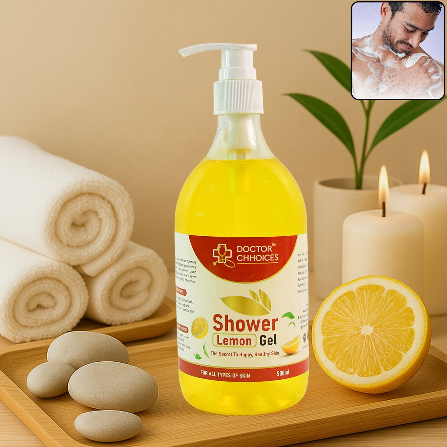Doctor Chhoices  Choices Lemon Shower Gel  500ml (1 Pc) - Happy Price - Image 6