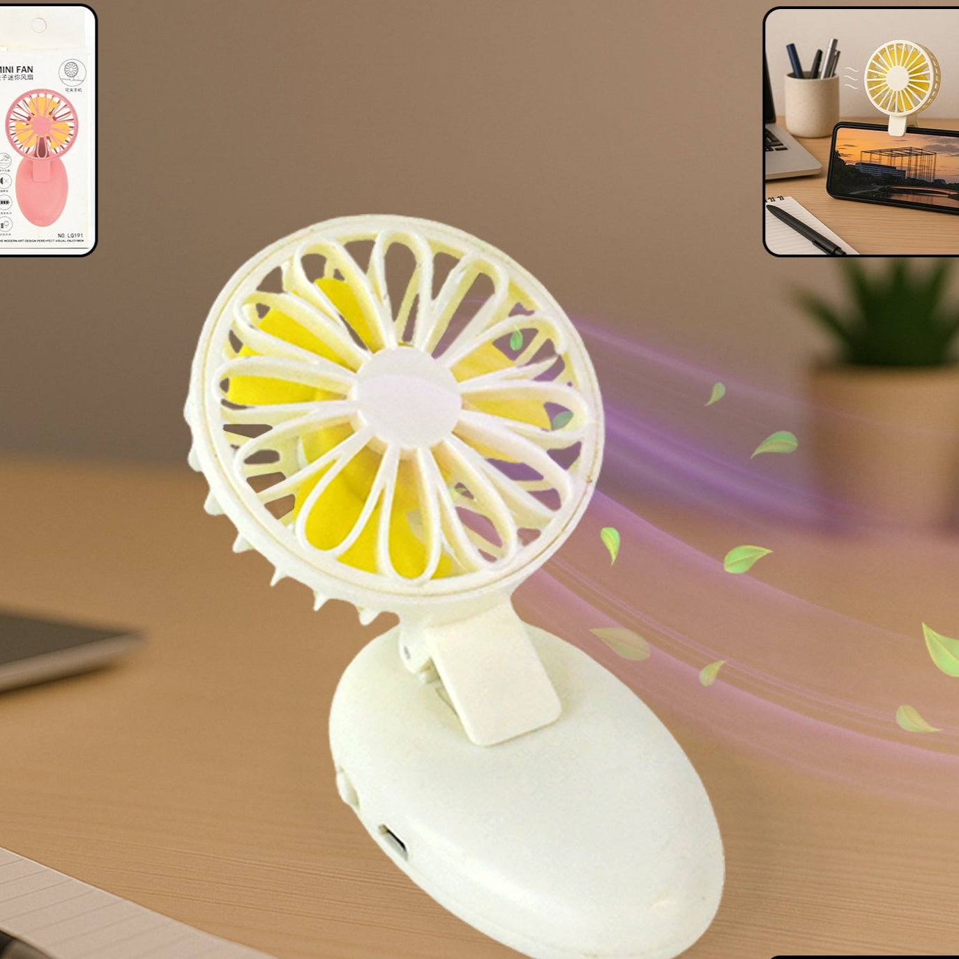 Mini Usb Handheld Fan Portable Rechargeable Mini Fan For Home Office Travel And Outdoor Use (1 Pc) - Happy Price - Image 1