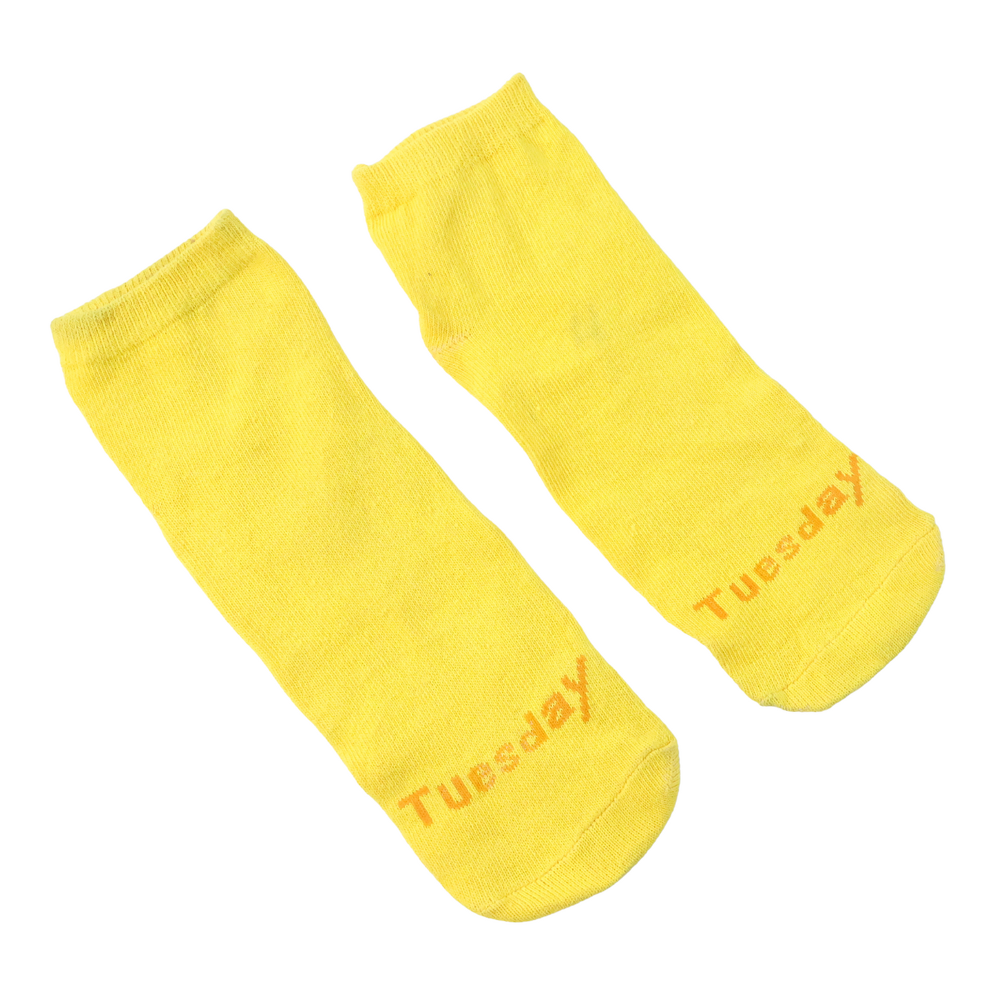 Yellow Striped Crew Socks for Men & Women (1 Pair) - Happy Price - Image 2