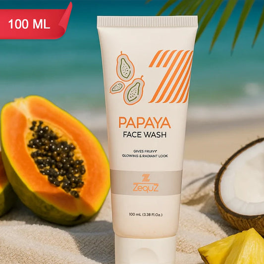 Zequz Papaya Face Wash - 100ml for Brightening & Glowing Skin - Happy Price - Image 1