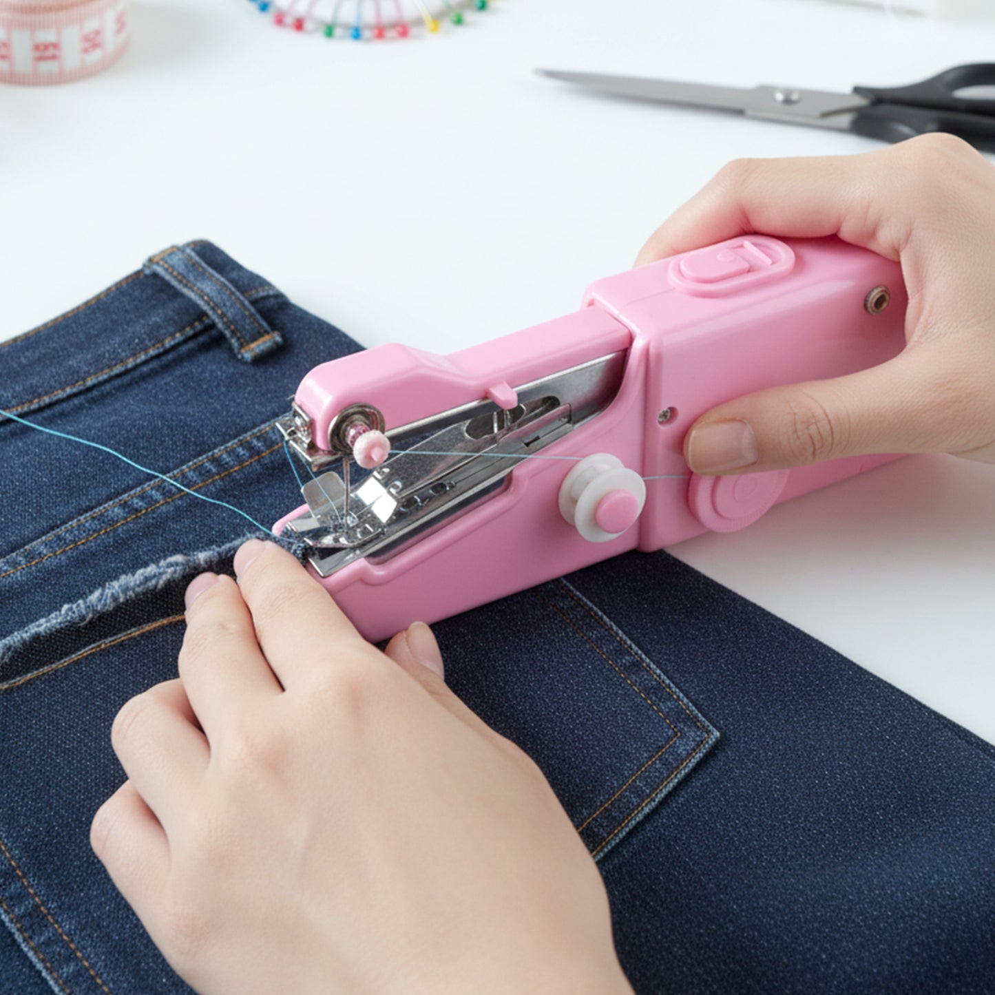 Compact Handheld Sewing Machine Set - Quick Fabric Repairs & DIY Stitching (1 Set) - Happy Price - Image 5