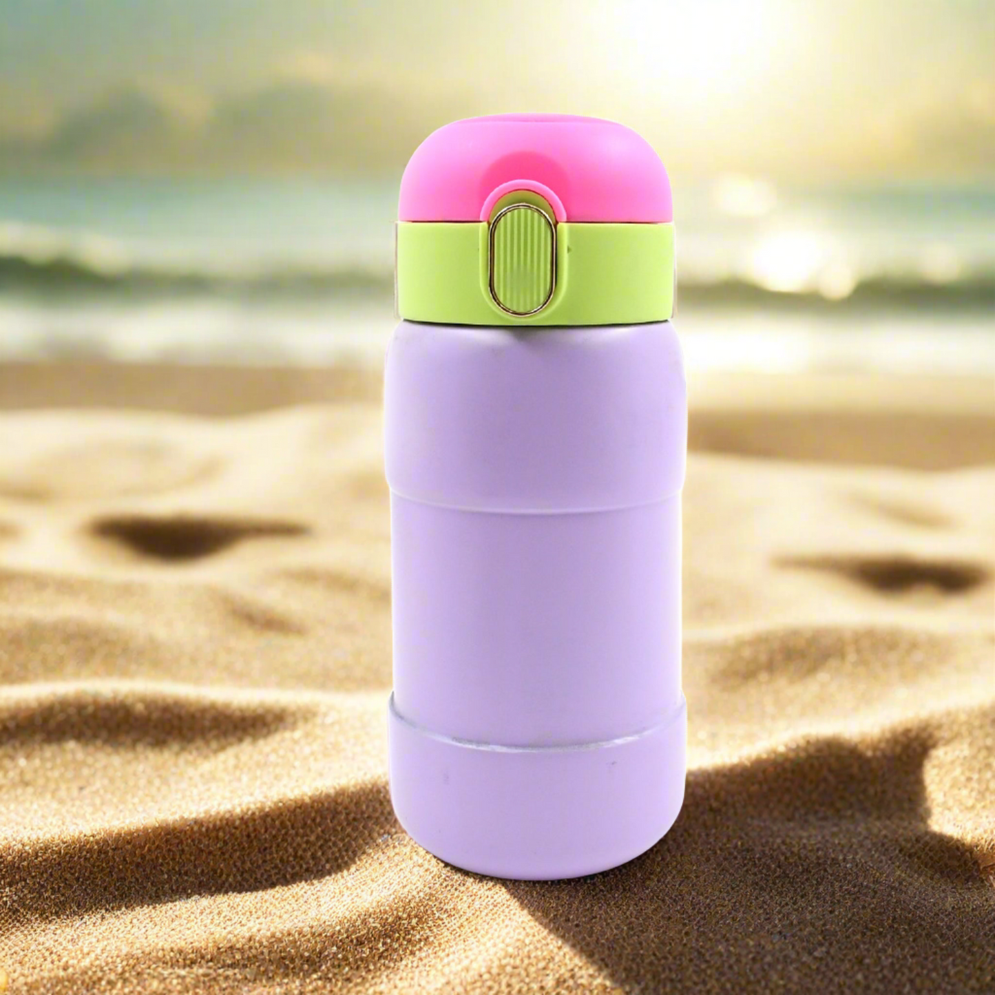 Duckstainless Steel Water Bottle For Kids Adults Steel Flask Metal Thermos Spill Proof Cap Closure Bpa Free For School Home Office Drinkware (1 Pc  Mix Design) - Happy Price - Image 3