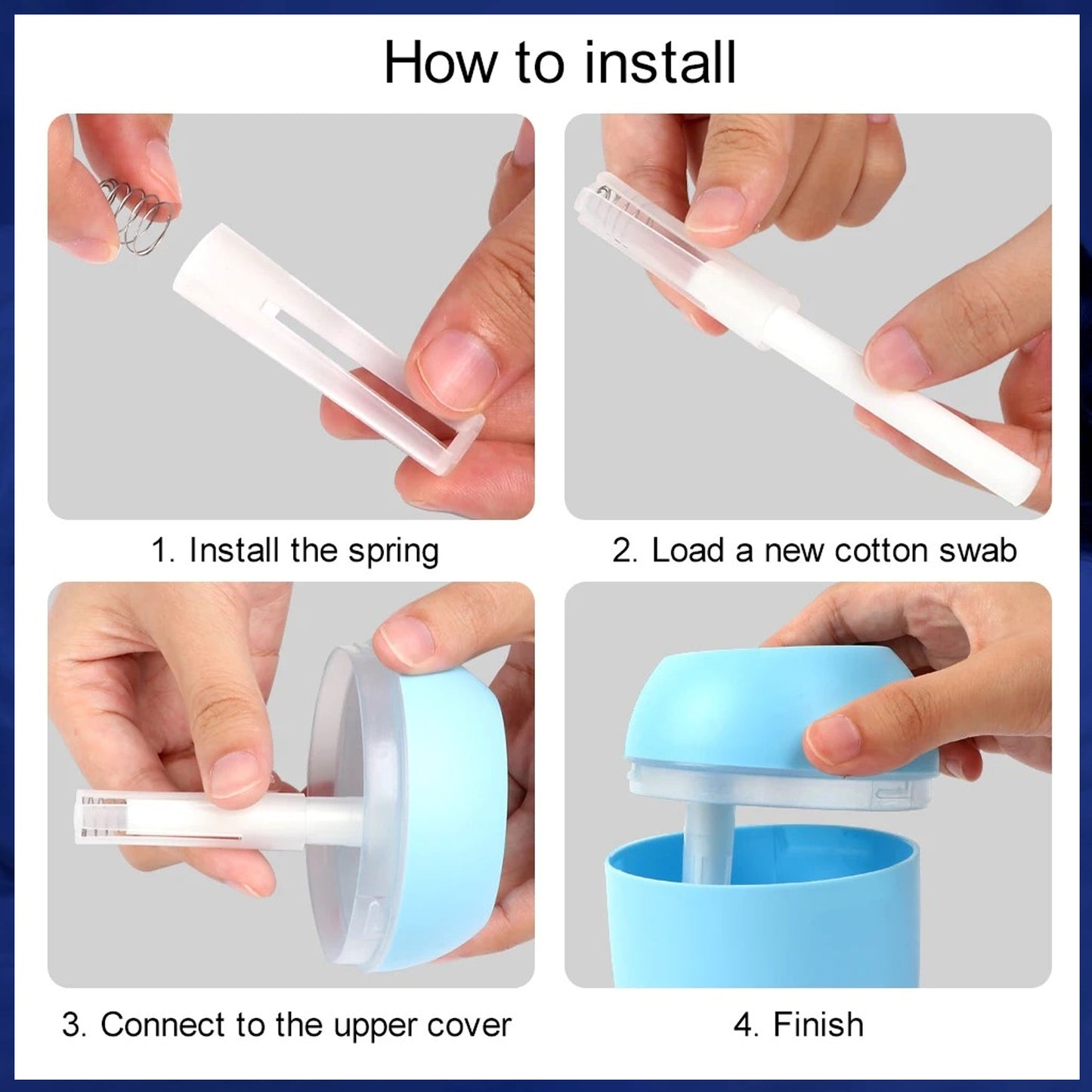 Portable Lighting Mini Humidifier Usb Personal Desktop Air Humidifier For Baby Bedroom Travel Office Home With Light Cool Mist Humidifier Essential Oil Diffusers Cool Mist Humidifiers (250 Ml) - Happy Price - Image 2