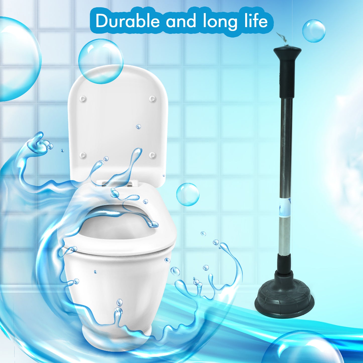 Drain Unblocker Cleaner Sink Plunger Cleaning Pump For Kitchen Sink Toilet Bathroomoilet_plunger_pump - Happy Price - Image 6