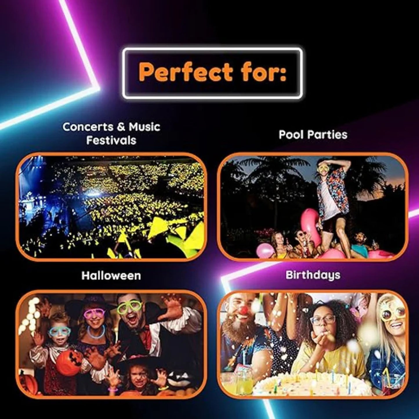 Fun Glow Party Glasses - Luminous Neon Eyewear for Night Events (1 Pc) - Happy Price - Image 6