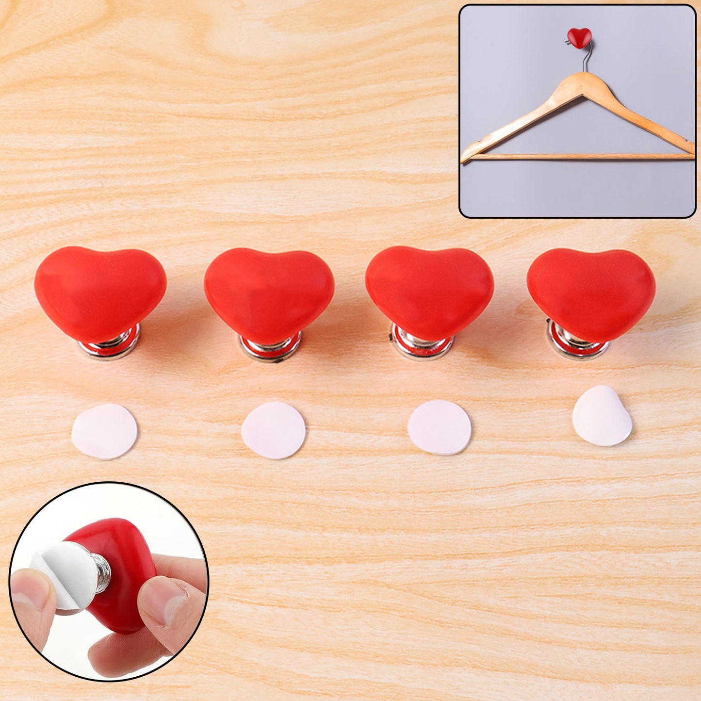 Heart Shaped Cabinet Knobs and Drawer Pulls - Set of 4 - Happy Price - Image 2