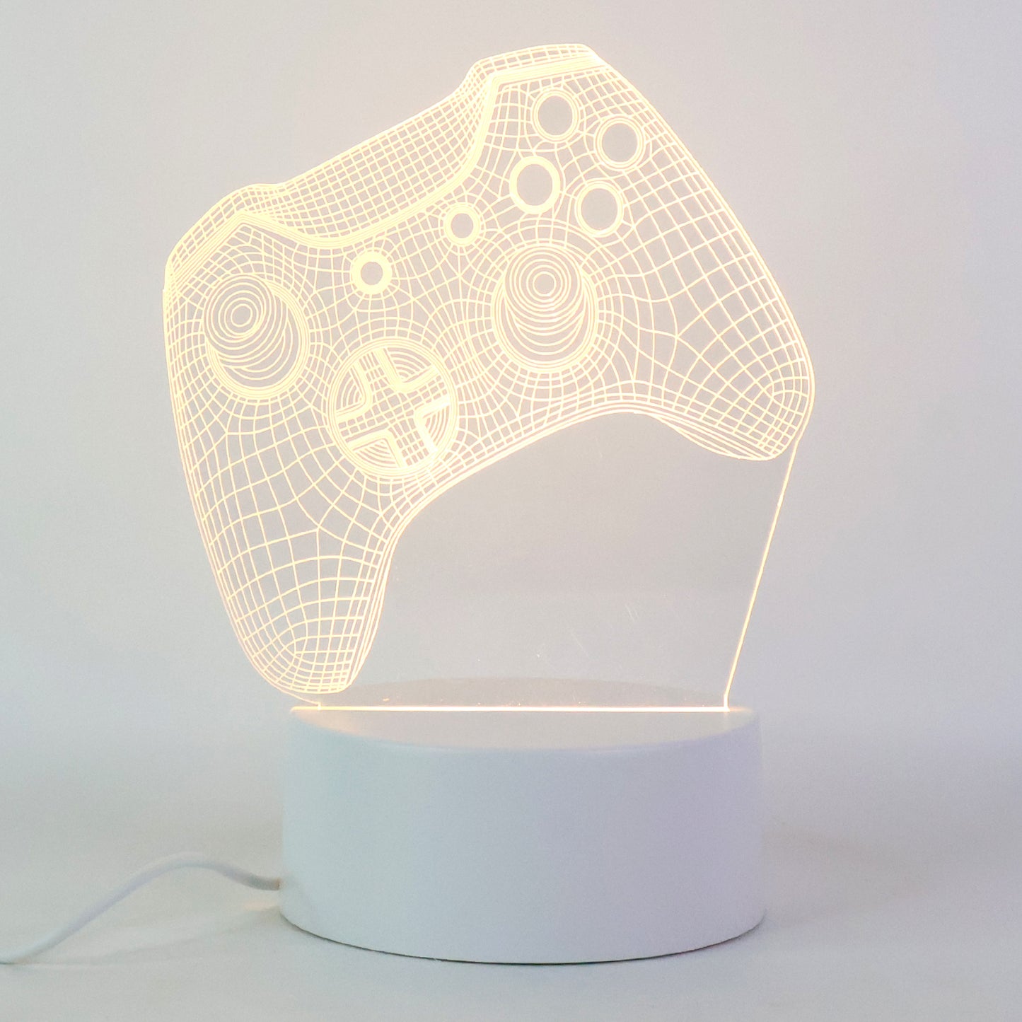3D Gaming Controller Illusion LED Night Lamp - USB Powered Decorative Light - Happy Price - Image 2