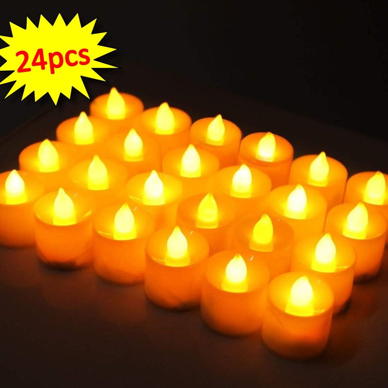 Festival Decorative - Led Tealight Candles (White 24 Pcs) - Happy Price - Image 1